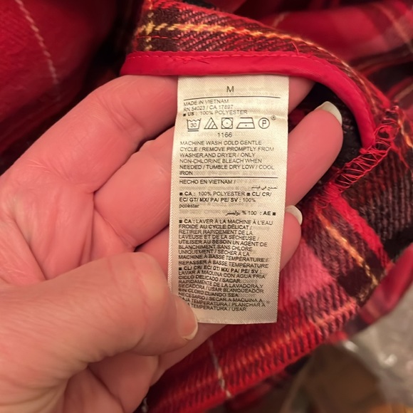 NWT Red Plaid Tartan Long Soft-Brushed Overcoat for Women - Picture 9 of 10